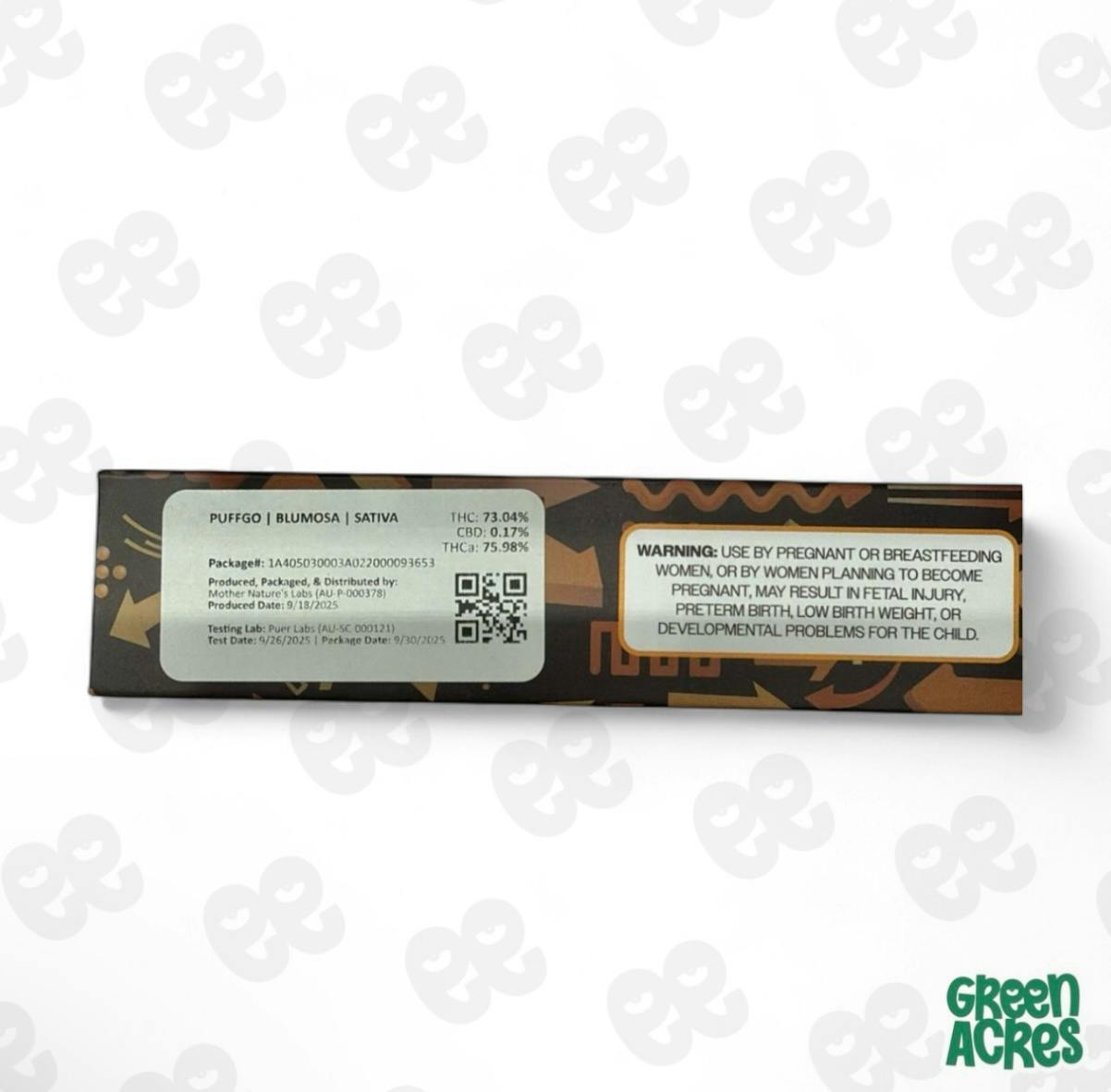 PUFFGO: BLUMOSA 0.5G Hash Rosin Vape Disposable (S) | Green Acres - Detroit  8 Mile