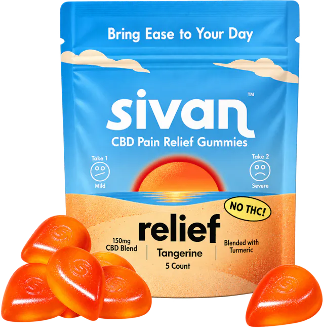 Sivan CBD Blend Gummies Relief Tangerine 5ct (hybrid)