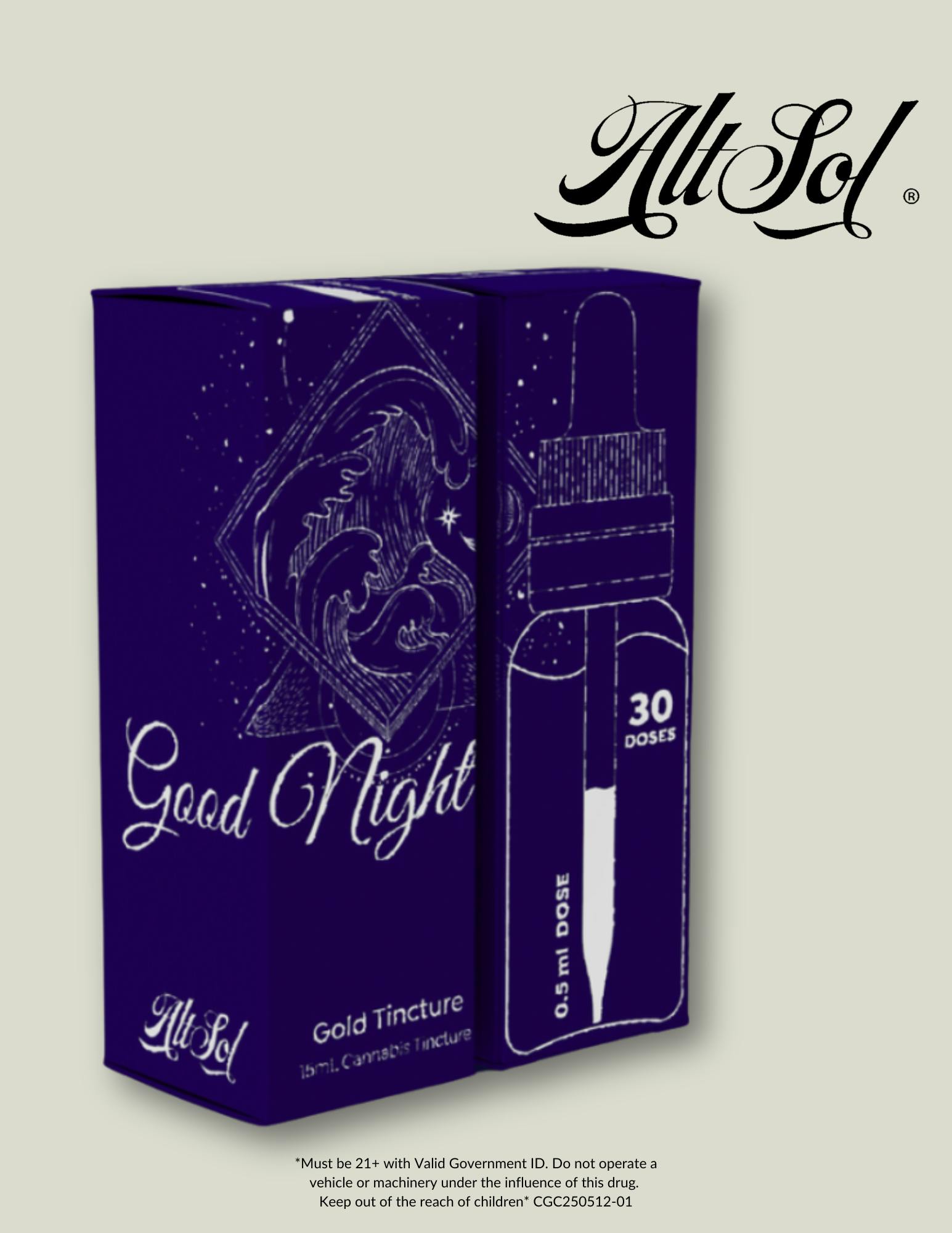 メディカル　ゴットスパ AltSol Good Night MCT Tincture 15ml - Country Grown Cannabis