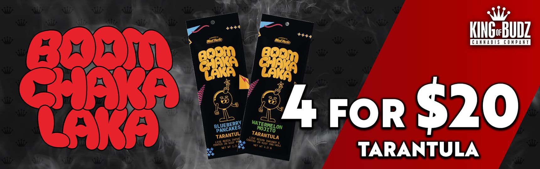 4/$20 Boom Chaka Laka Tarantulas
