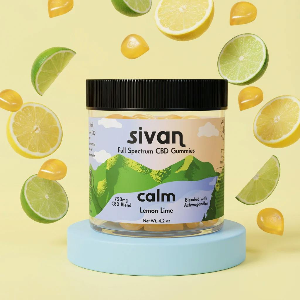 Accessories CDB Edible Gummies Sivan Calm Lemon Lime