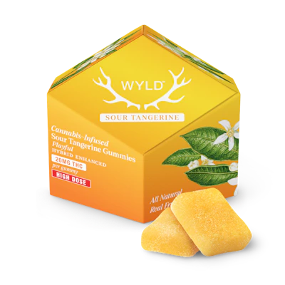 200mg | Sour Tangerine Hybrid Enhanced Gummies - EDIBLES by Wyld at King of Budz