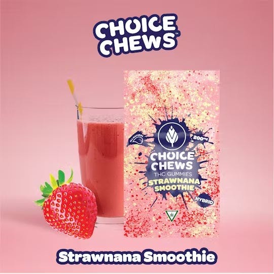 Product: Choice Chews | Strawnana Smoothie Hybrid Gummies | 200mg*