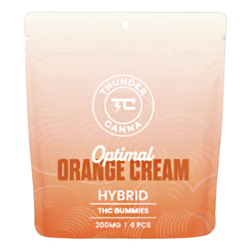 Thunder Canna Optimal Orange Cream Gummies 4pk 200mg THC | The