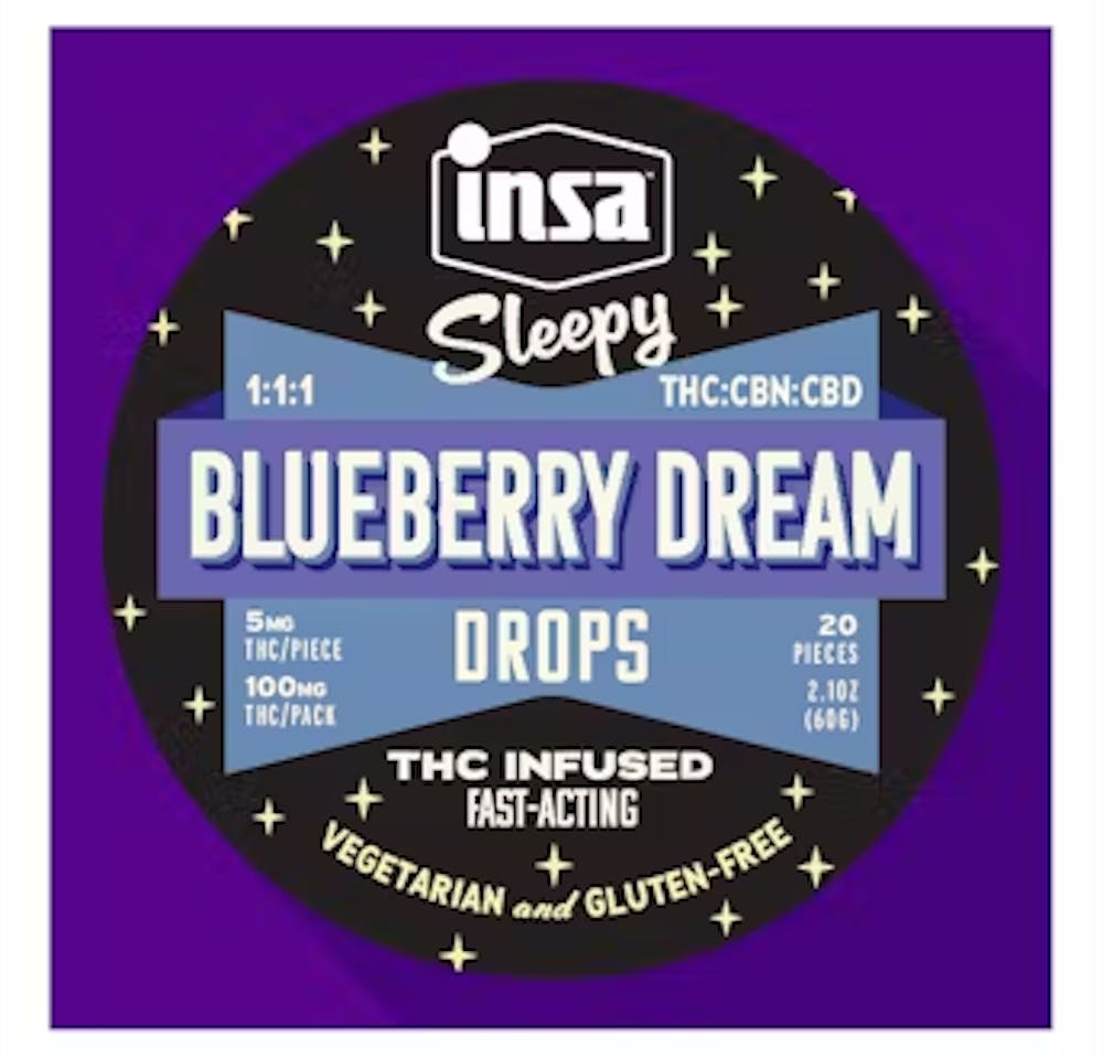 Product Blueberry Dream Sleepy Gummy Drops 1:1:1 THC:CBD:CBN | Edibles | 300mg
