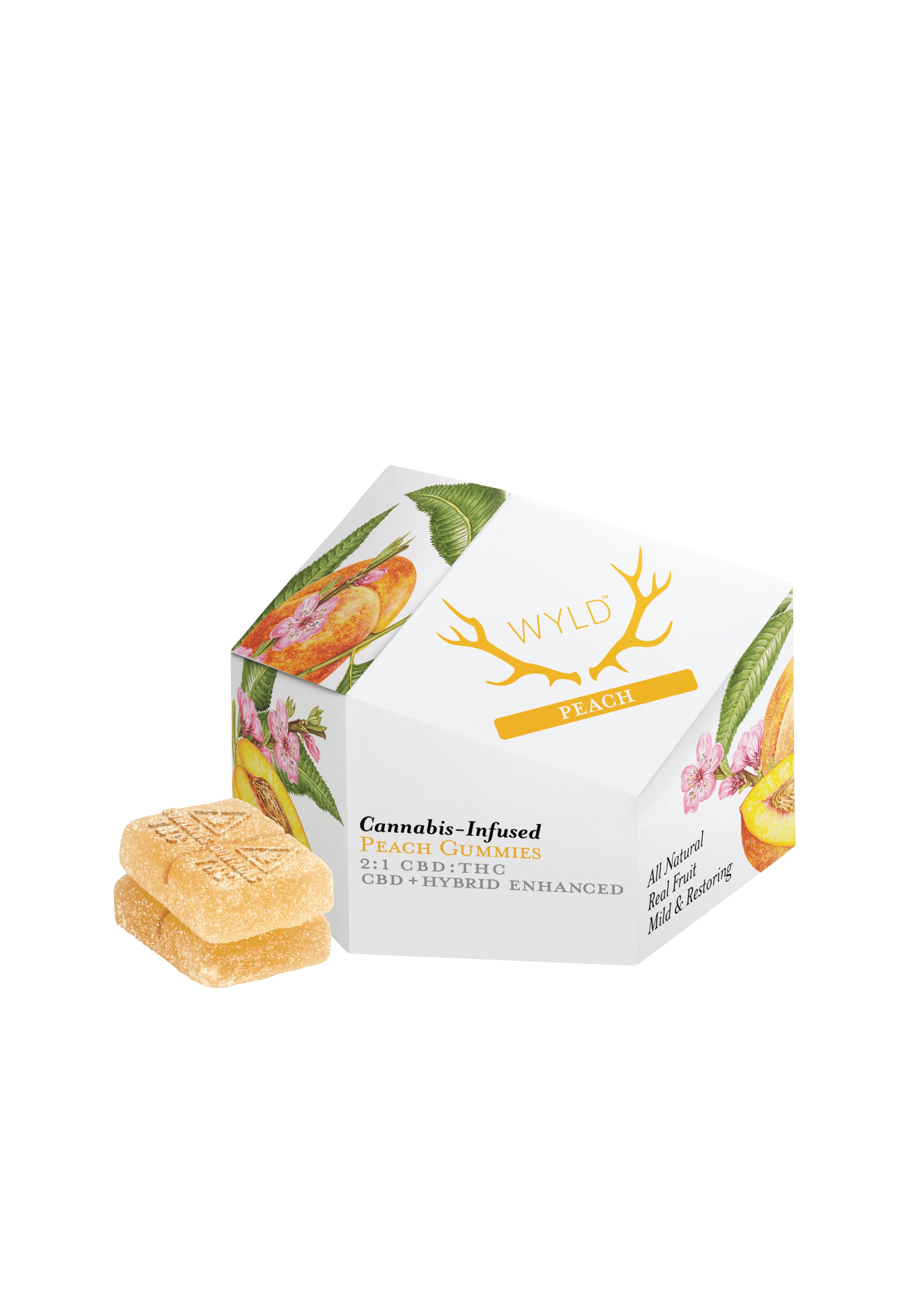 2:1 CBD:THC Peach Gummies 10pk | Diem (Lynn)