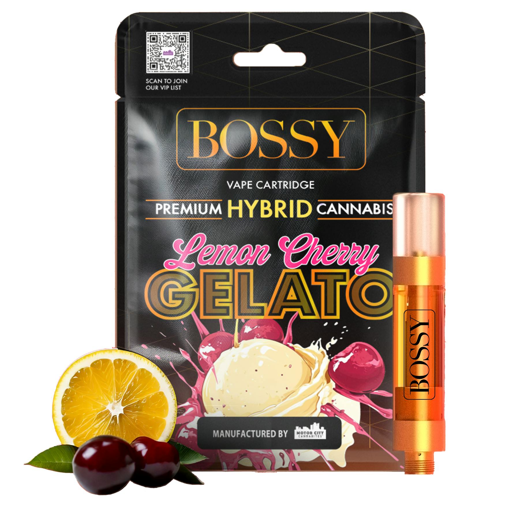 Bossy Lemon Cherry Gelato Cartridge Rec - Exclusive Cannabis Michigan