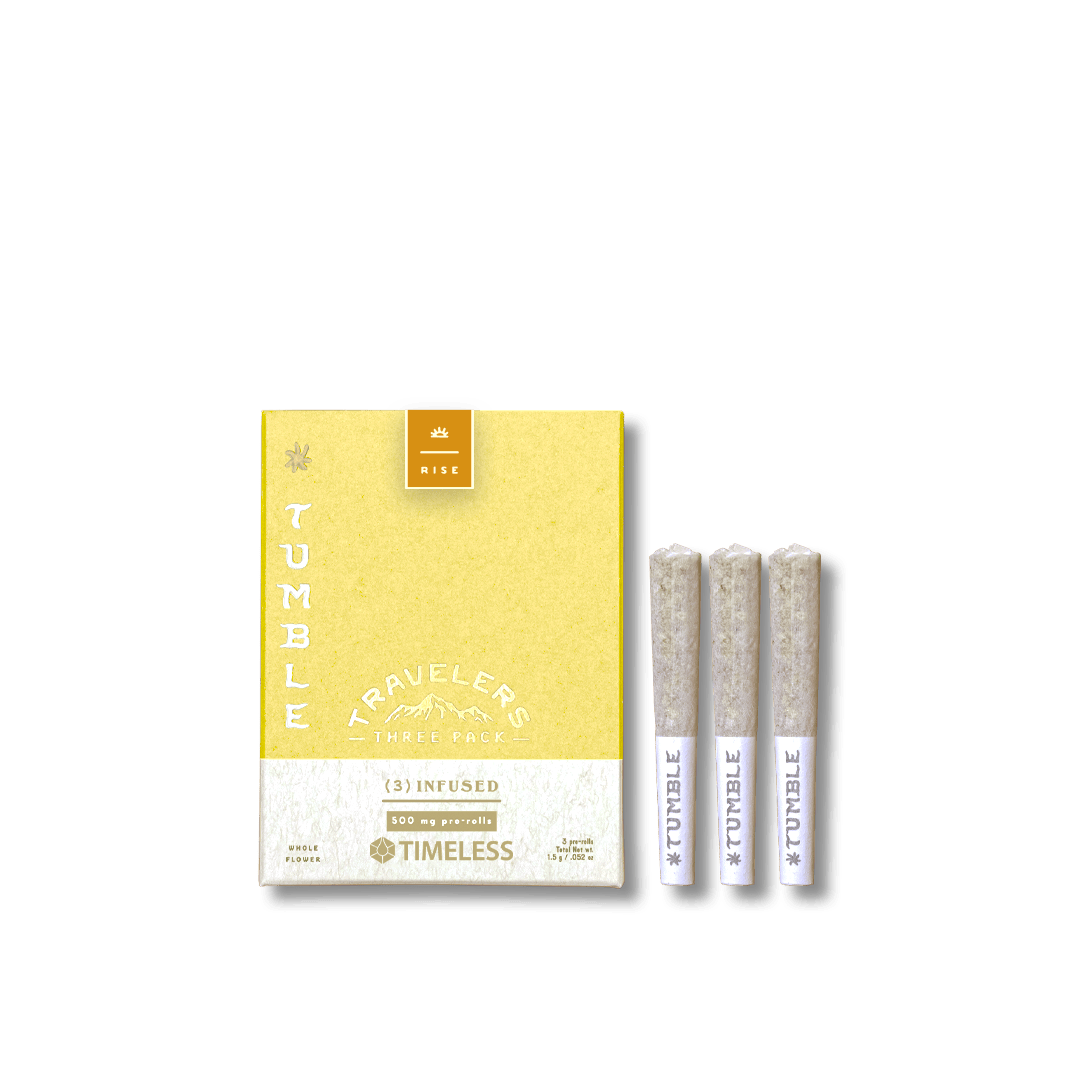 Timeless | Tumble 1.5g Infused Pre-Roll 3pk - Jurassic Haze Rise Travelers 3 pack