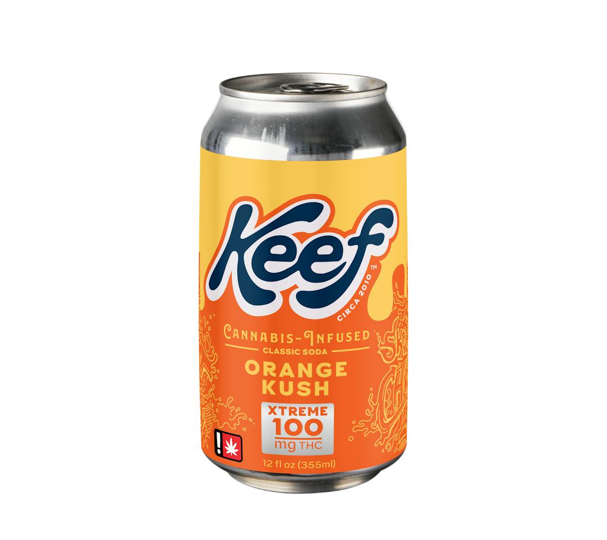Photo of Keef 100mg ORANGE KUSH XTREME Cannabis Infused Classic Soda