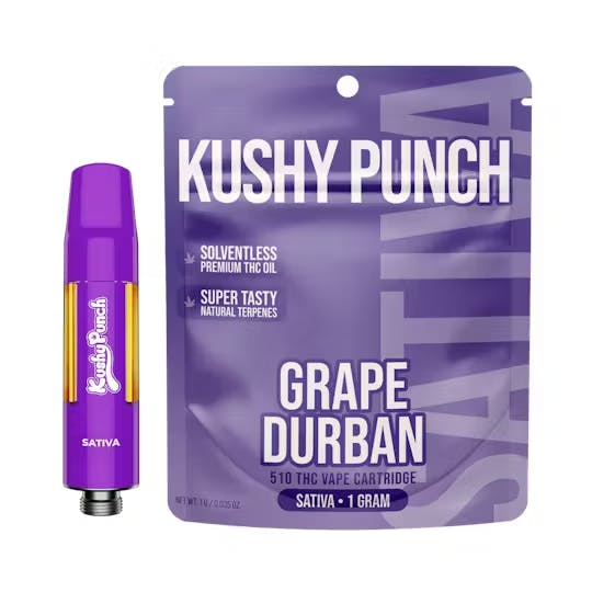 1G Kushy Punch 510 Vape Cart - Grape Durban