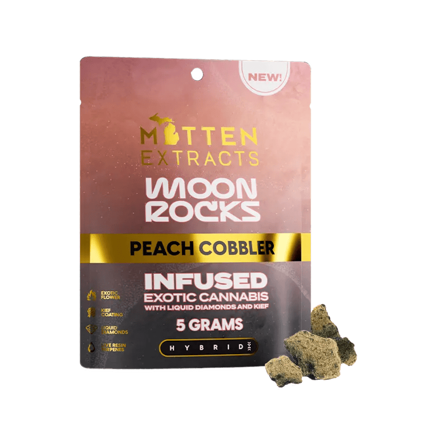 Mitten Extracts Prepacked Infused Moon Rocks | Peach Cobbler