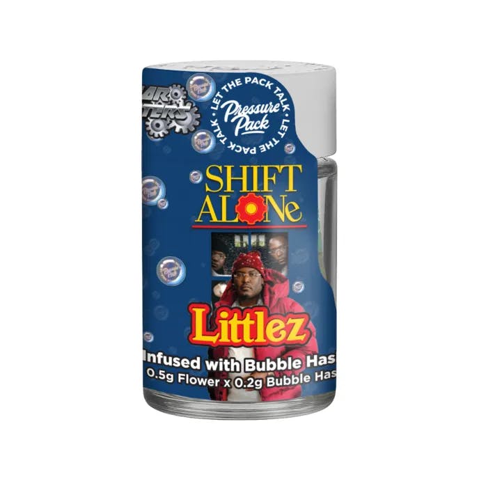 Pressure Pack x Gear Shifters - 5-Pack .7g Bubble Hash Infused Prerolls - Shift Alone