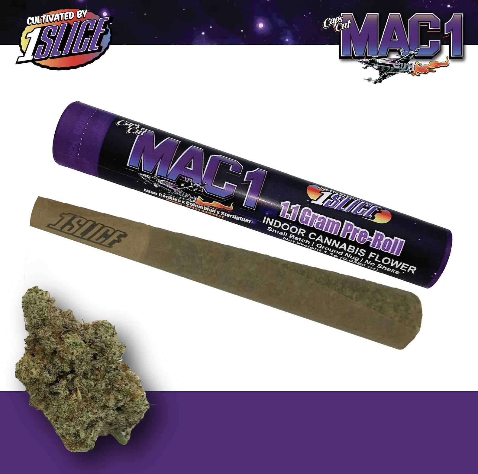 1Slice | 1.1g Pre-Roll | Mac 1 Cap's Cut