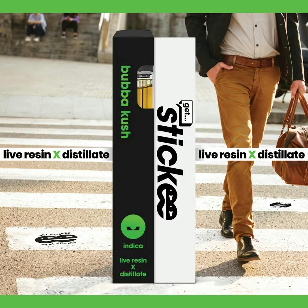 Stickee - 1g Live Resin Disposable - Bubba Kush