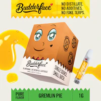 BUDDERFACE | Gremlin Pie | 1G | Artisanal Live Resin 510 Disposable Cart - product image at King of Budz