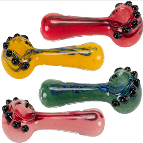 SirEEL – 4′ Frit & Multi Marbles Glass Pipe-1