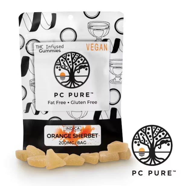 Product: PC Pure | Gummies - 200mg - Orange Sherbert (Indica)