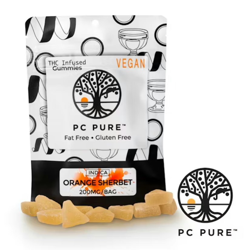 PC Pure | Gummies - 200mg - Orange Sherbert (Indica)