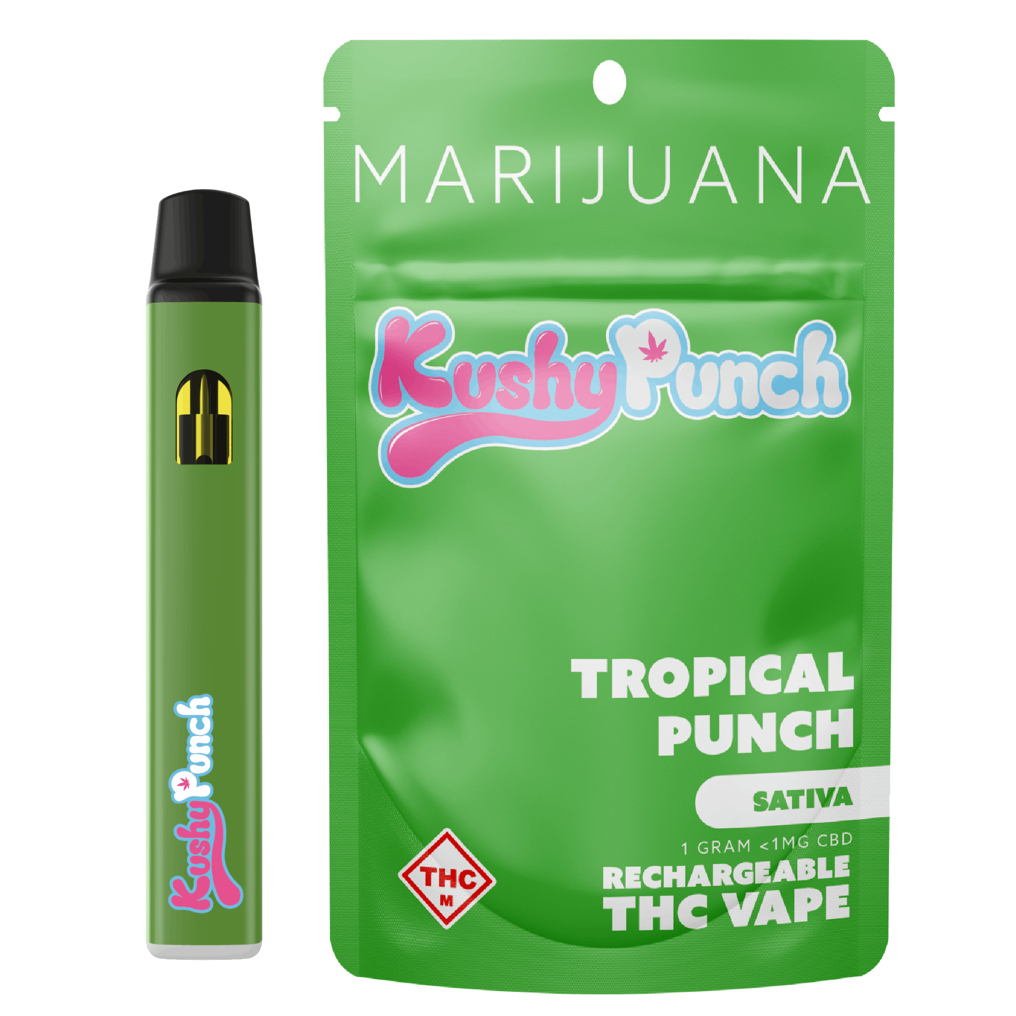 Kushy Punch: Vape | Tropical Punch | All-In-One | 1g | CODES