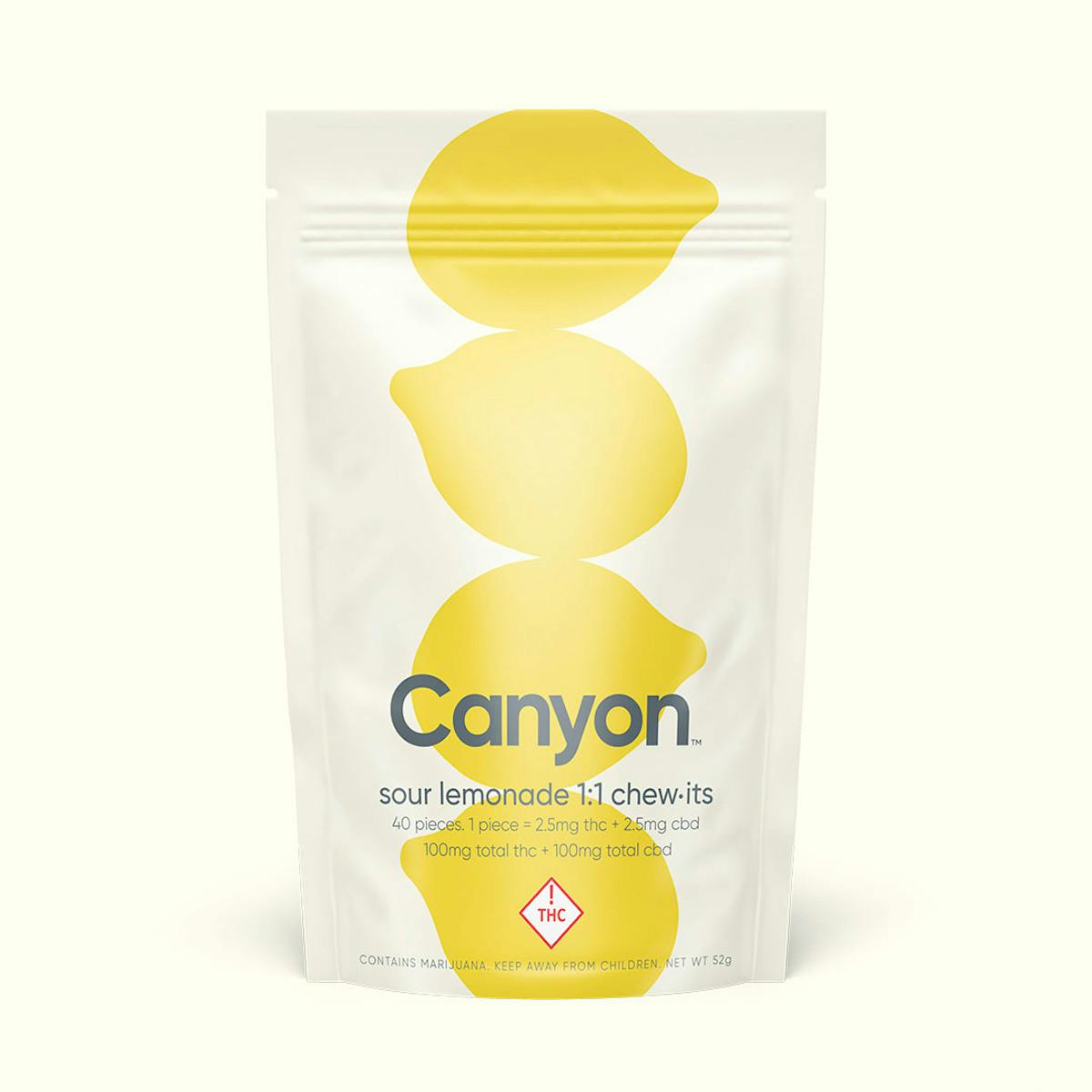 Photo of Chew It | Gummies | Sour Lemonade 1:1 (100mg THC/100mg CBD)