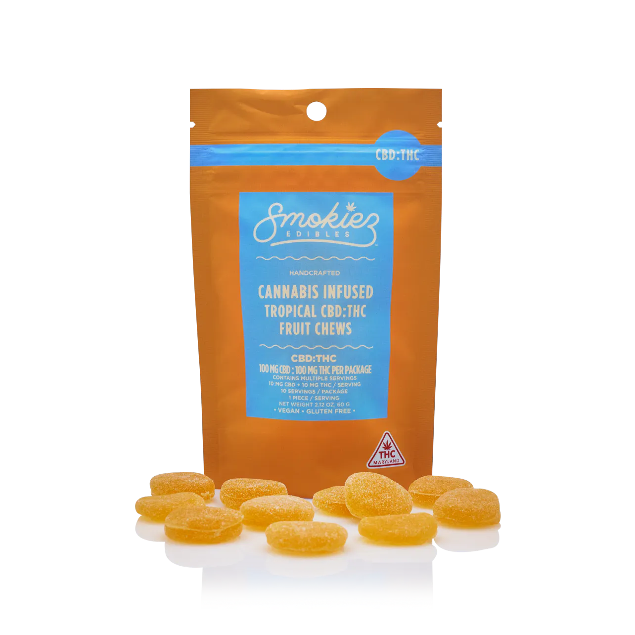 MED* Smokiez 300mg Gummies - Sweet Tropical Fruit 1:1 (CBD:THC