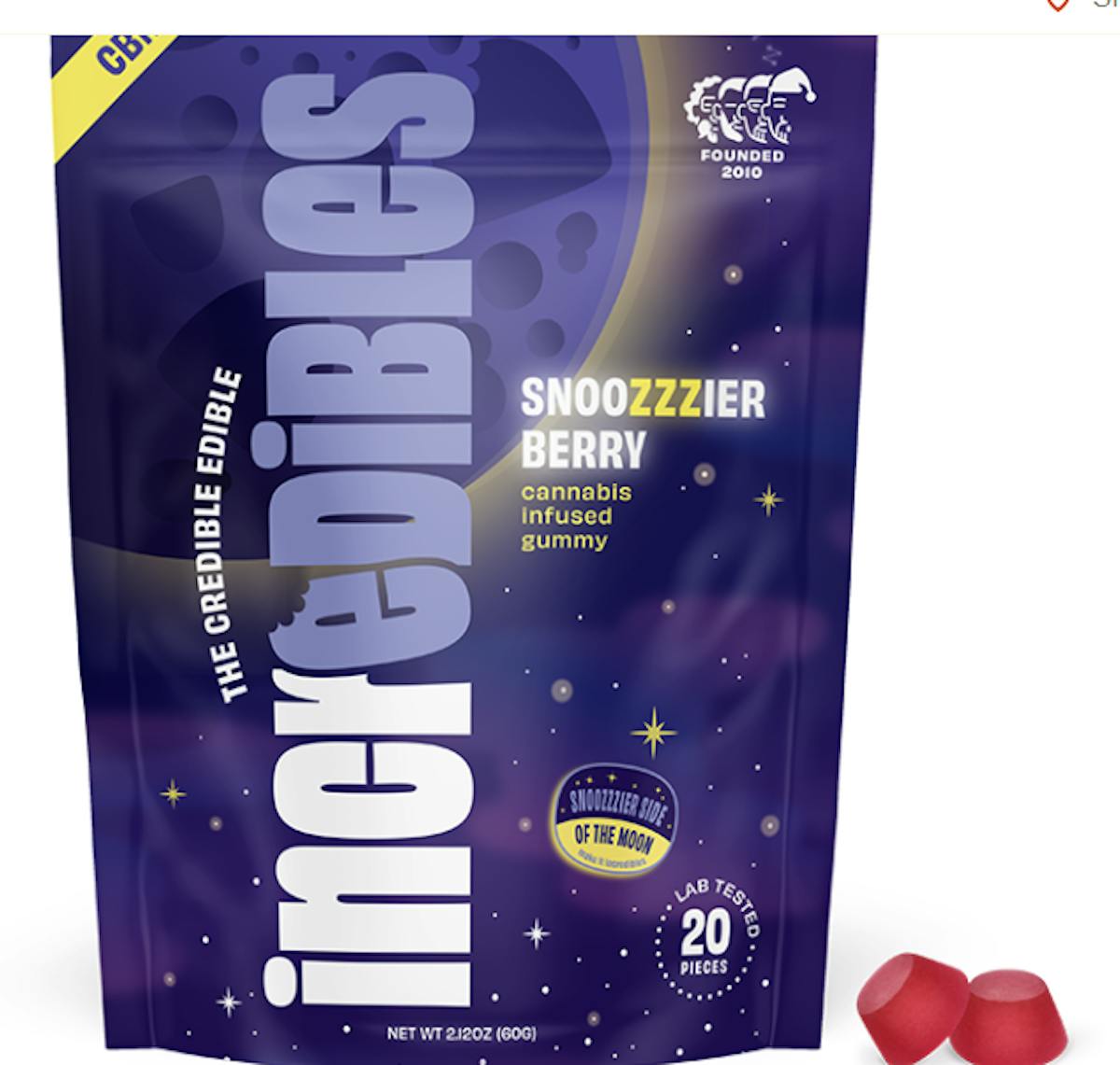 Photo of Incredibles 2:1:1 Snoozzzierberry Gummies 100mg 20pk (THC:CBN:CBG)