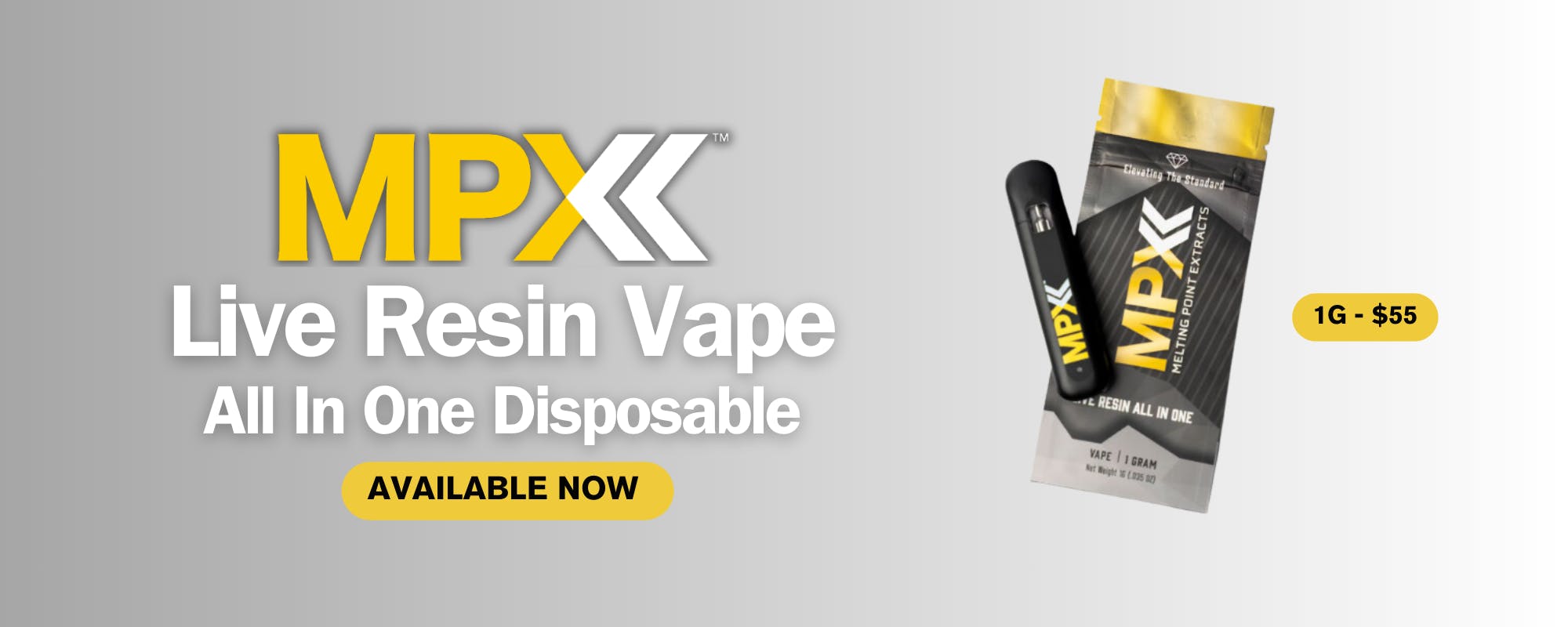 New MPX Live Resin All In One Disposable Vape