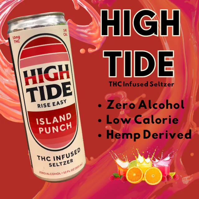 HighTide High Tide Seltzer Island Punch 10mg/12oz (hybrid, drinks, 0.28g)