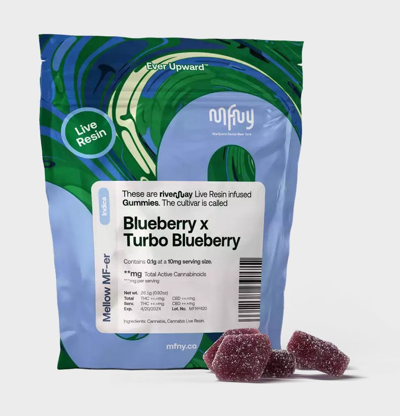 Blueberry X Turbo Blueberry | Live Resin Gummies | 100mg | Indica | MFNY