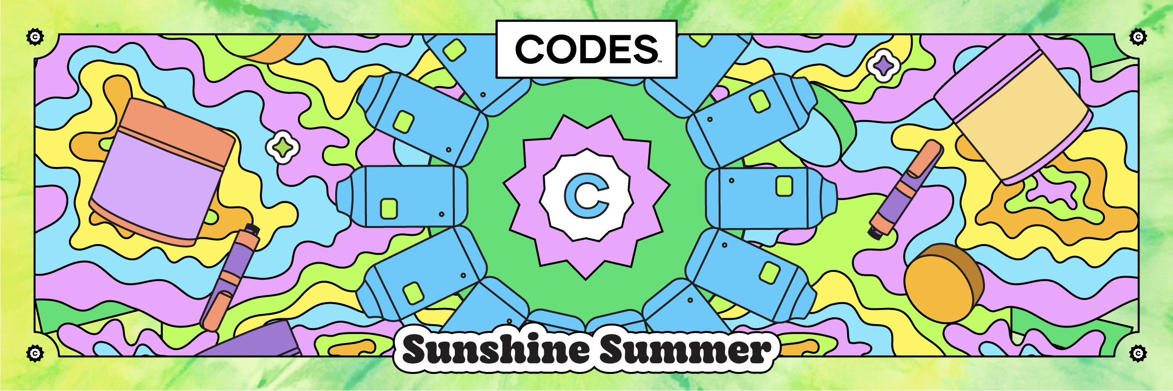 CODES Dispensary is here with a Sunshine Summer. Visit your nearest location for the best quality and prices on CODES flower, edibles, gummies, and more!