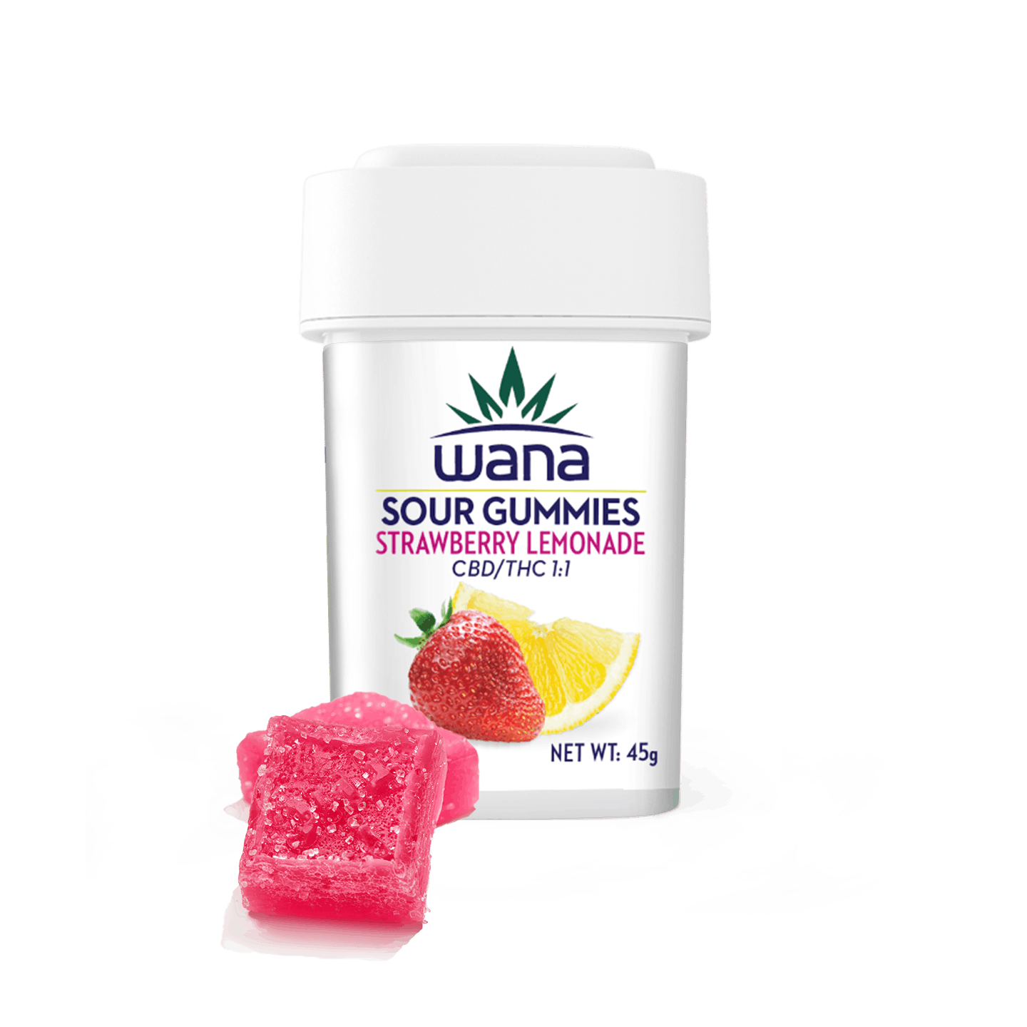 Wana - 100mgCBG:100mgCBD:100mgTHC Gummies - Passionfruit Pineapple