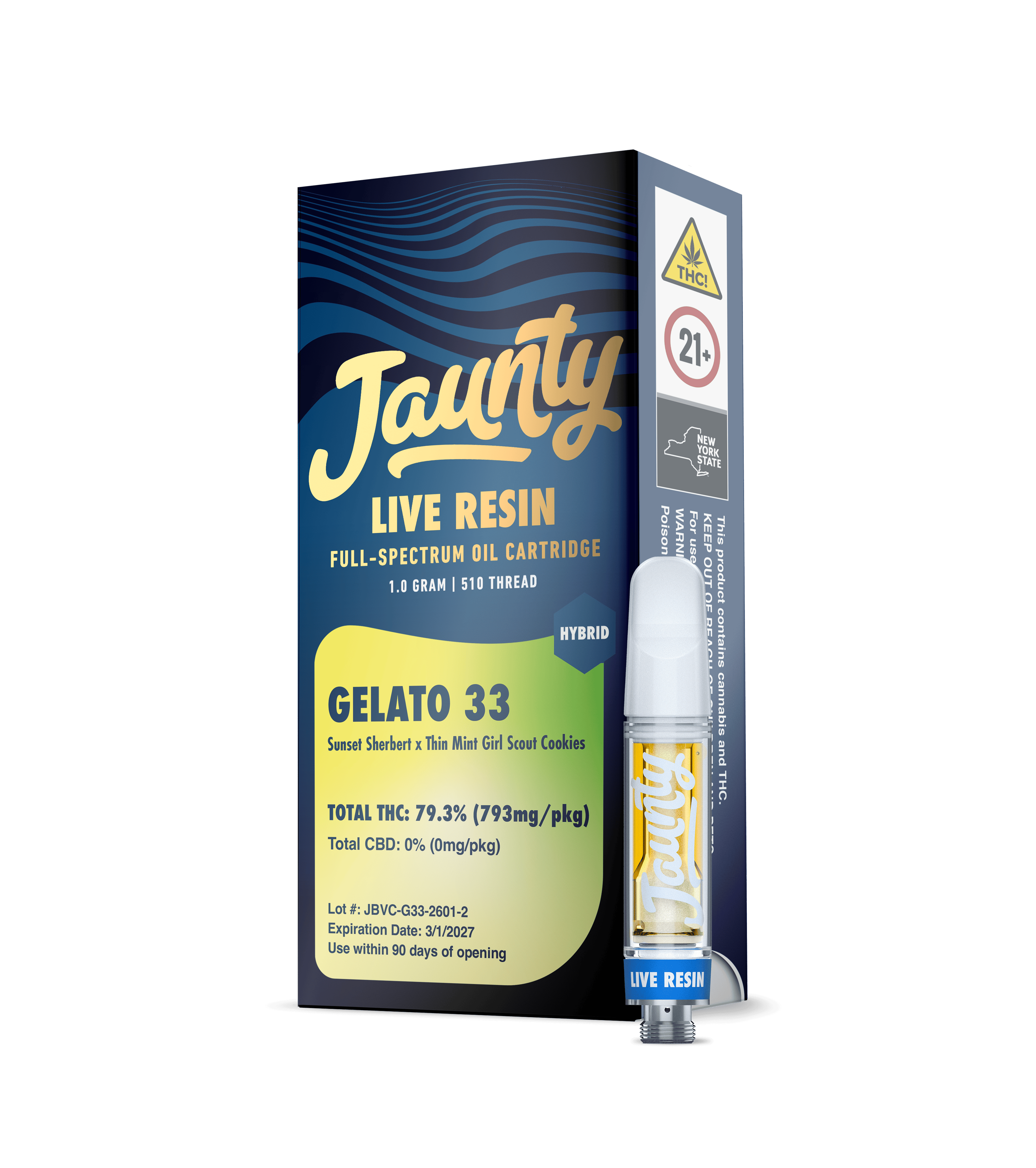 Jaunty | Gelato 33 | Live Resin 510 | 1g
