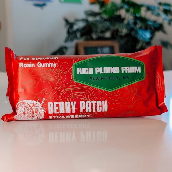 Berry Patch Strawberry - 100mg Full Spectrum Solventless Live Rosin Gummies - High Plains Farm