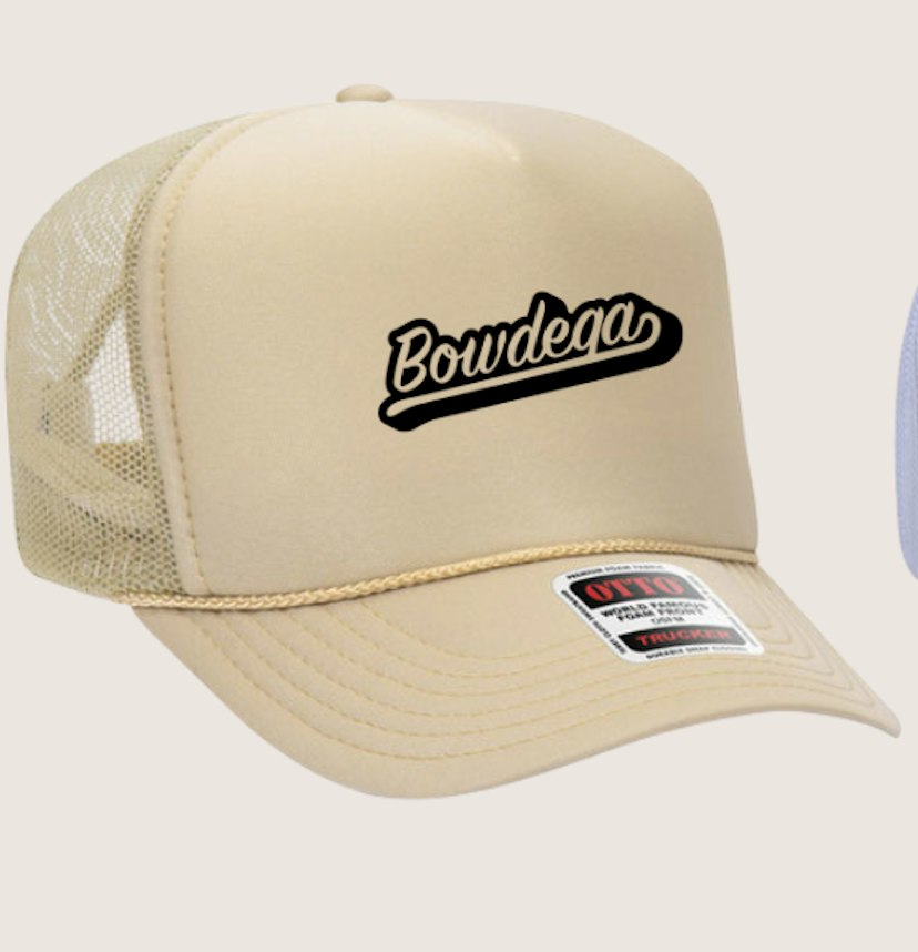 Bowdega Baseball Hat - Mesh Khaki with Black Embroidery