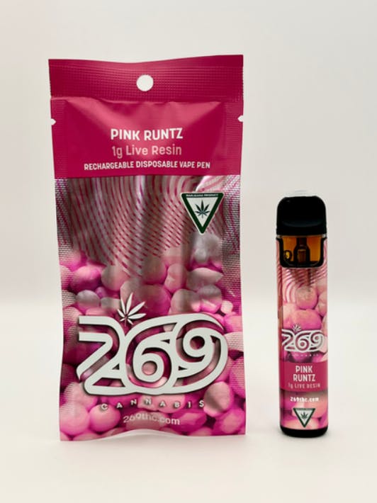 Product: 269 Cannabis | Pink Runtz | Live Resin Disposable Vape Indica Hybrid