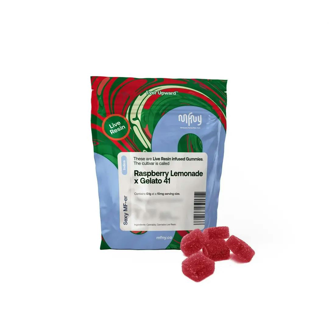 Product MFNY - Raspberry Lemonade x Gelato - 100mg -  Live Resin Gummies