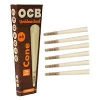 Product OCB Cones | Unbleached | 6pc | 1 1/4"