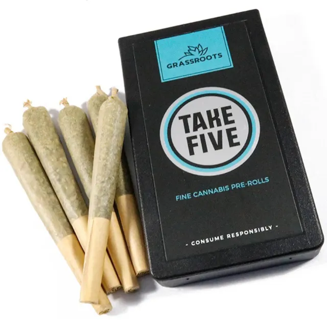 Grassroots Pre-Roll Pack TAKE5 Atomic Breath 5pk/2g (hybrid, packs)