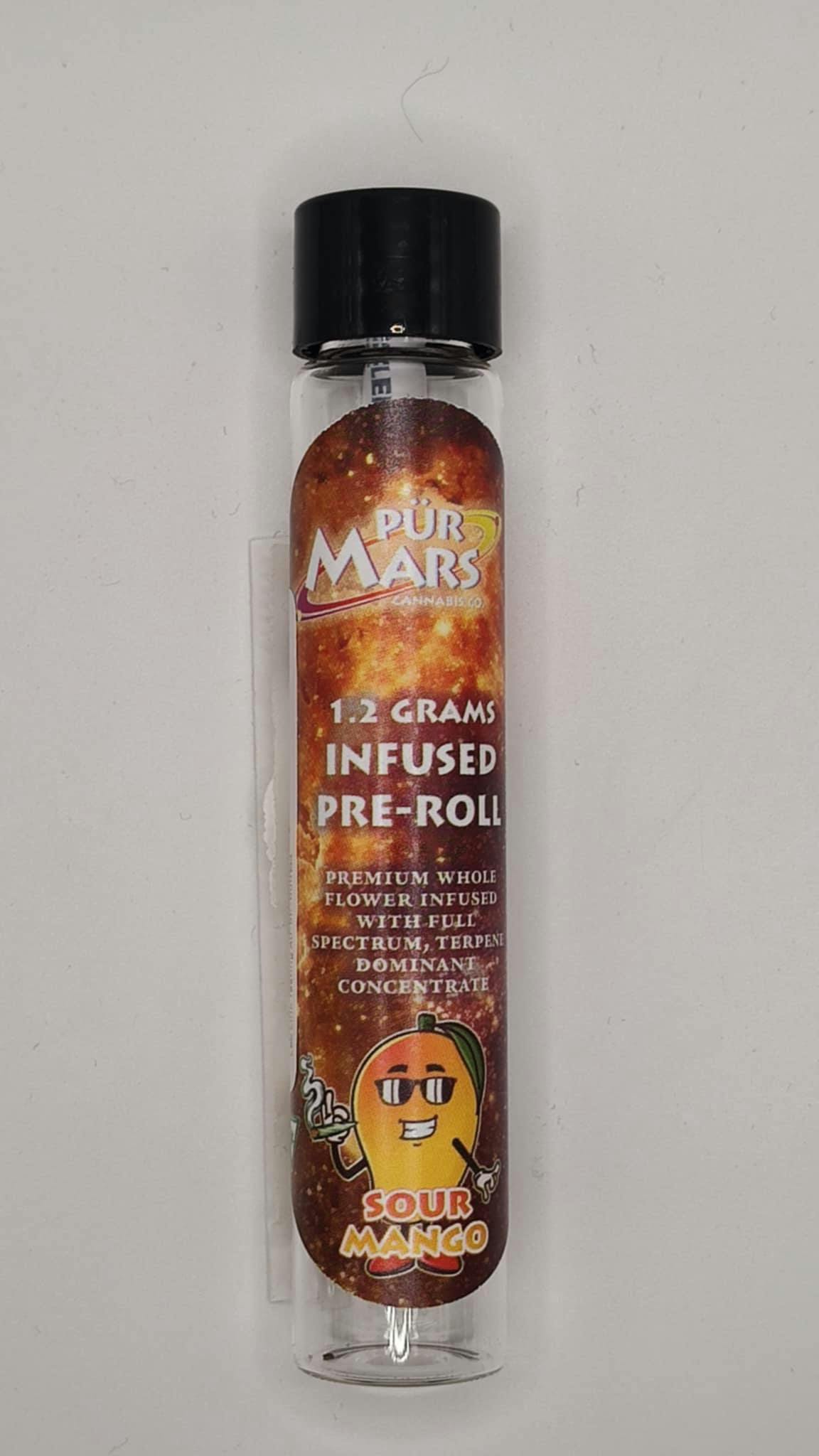 Product: Pur Mars | Infused Pre-Roll - 1.2g - Sour Mango