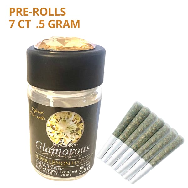 Glitz Glamorous | 0.5g Infused Pre-Roll 7pk (3.5g) | Super Lemon Haze