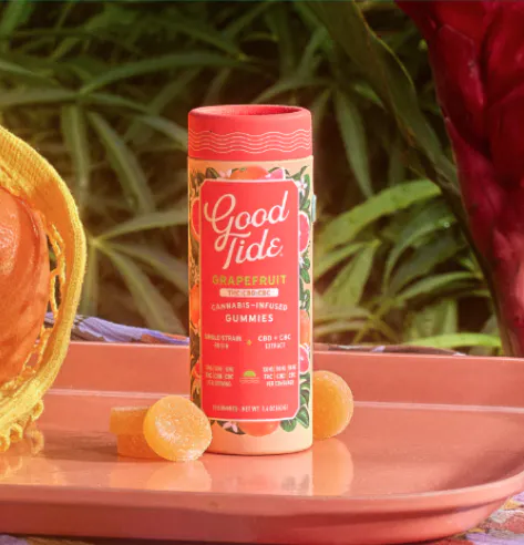 Good Tide Hash Gummy 10pk - Grapefruit 1:1:1 THC:CBD:CBC 100mg