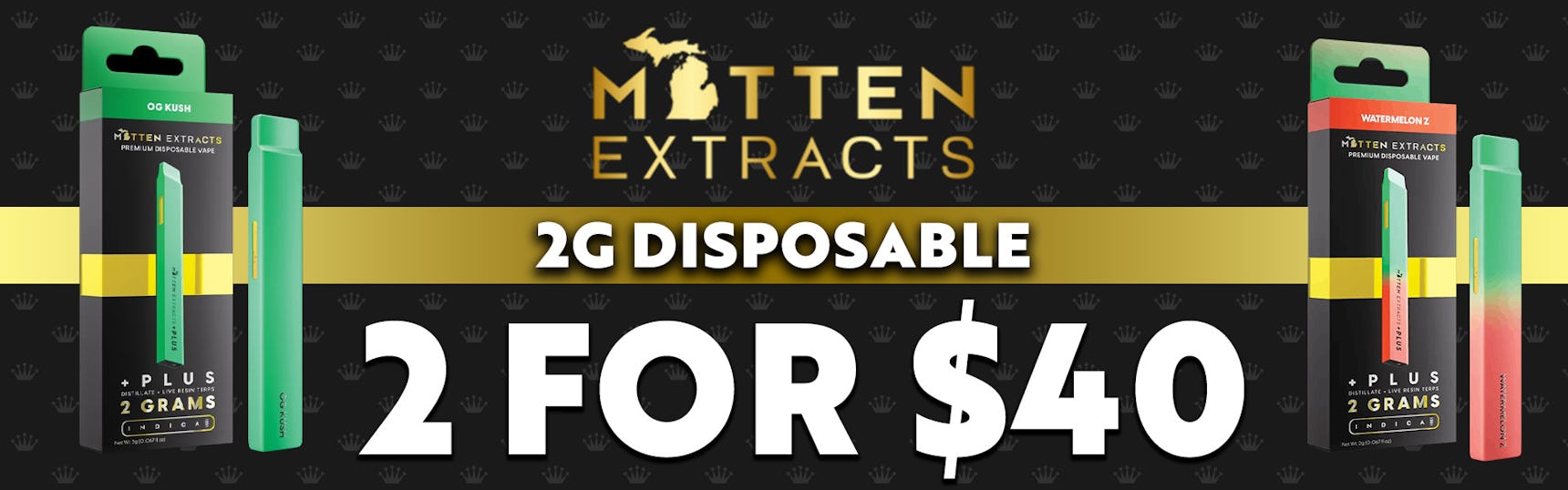 Mitten Extract 2G Disposable  2/$40