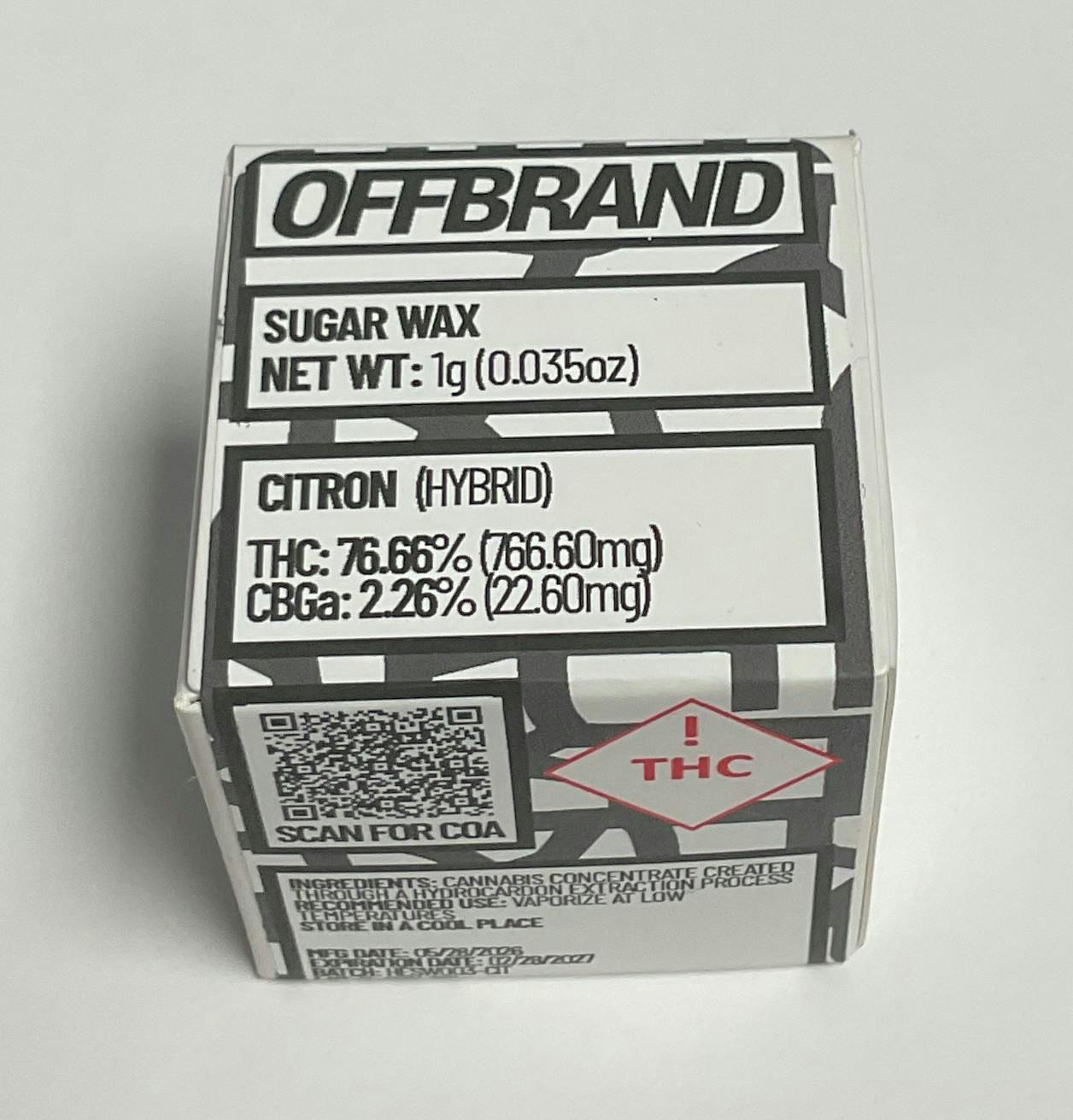 OFFBRAND Sugar Wax | Citron (H)