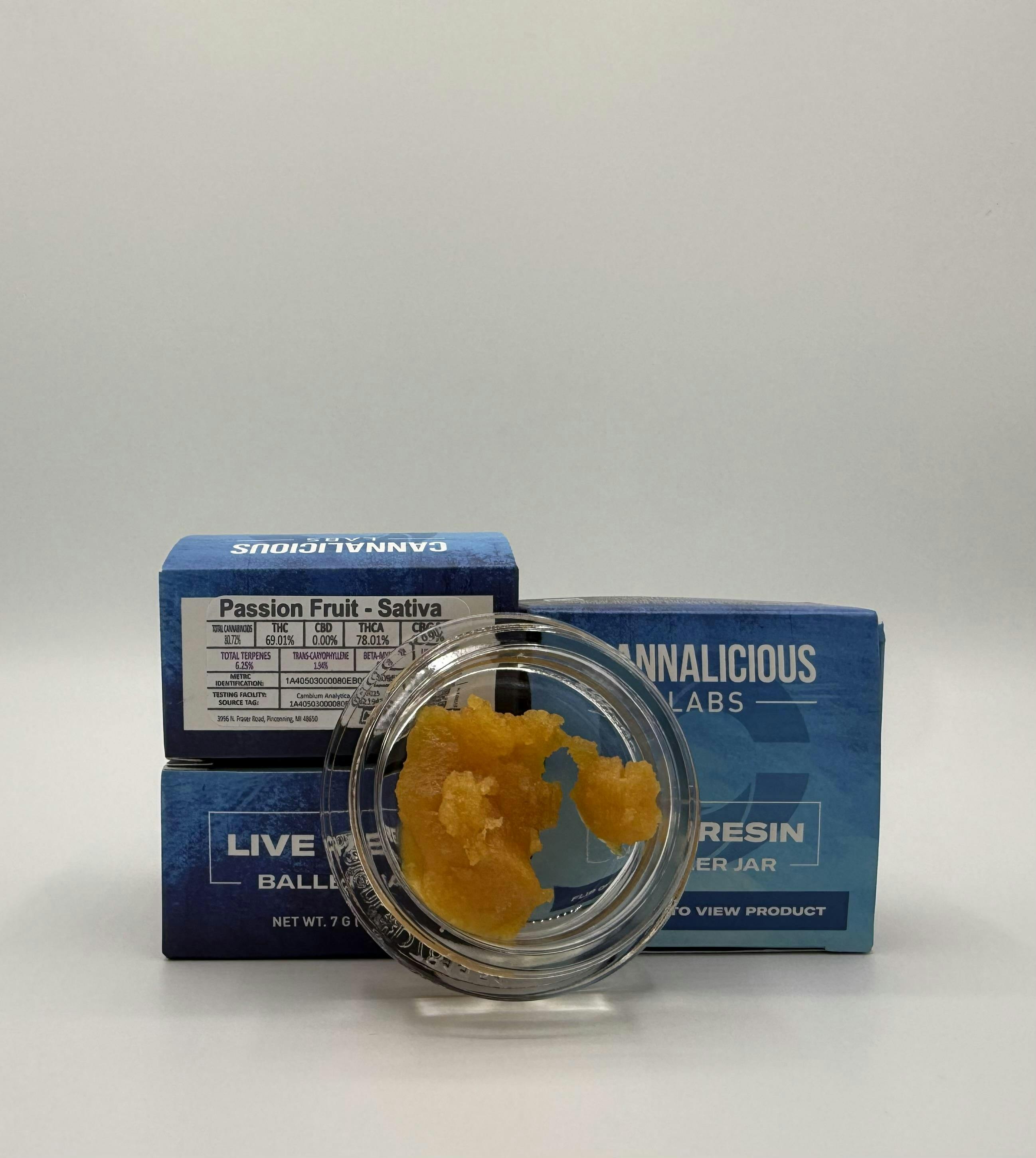 Cannalicious - 7g Live Resin Baller Jar - Passion Fruit