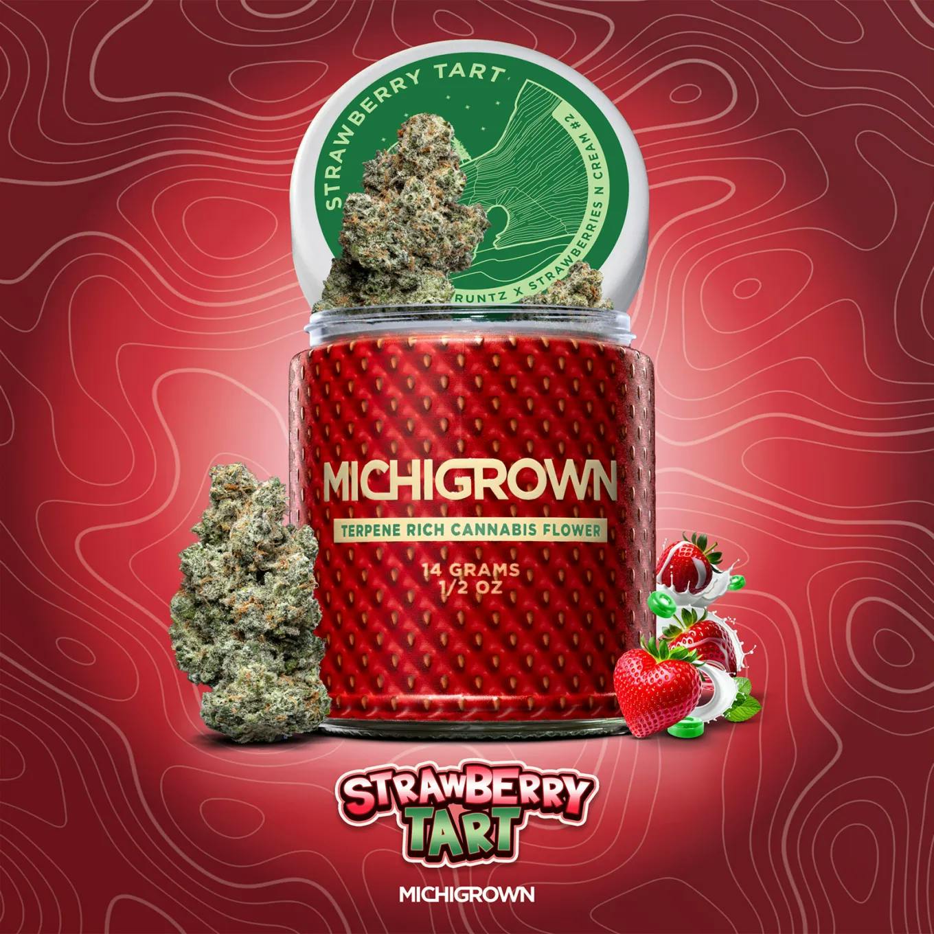 Michigrown - 14g Prepack Jar - Strawberry Tartz