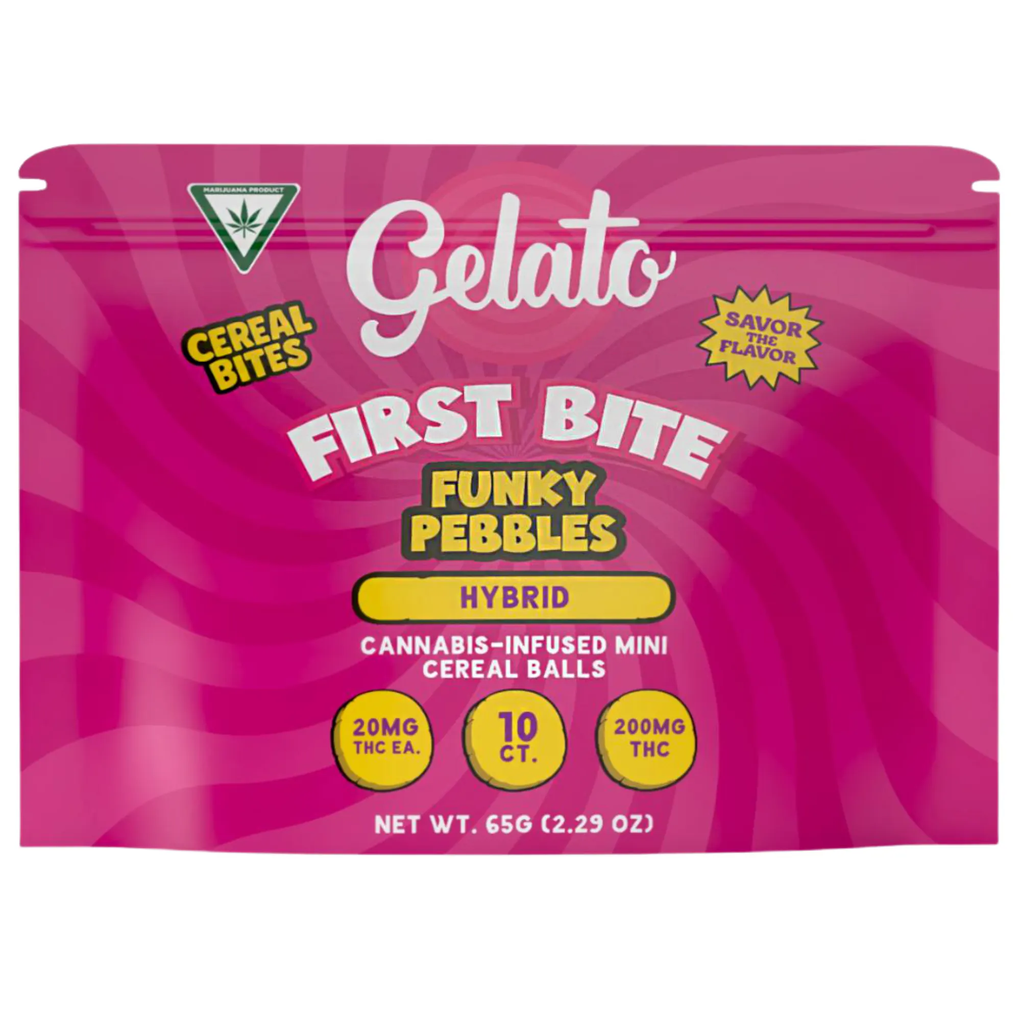 Gelato First Bite Funky Pebbles Cereal Bites 200mg THC at The Fire