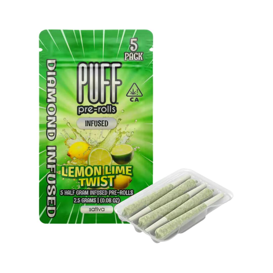 LEMON LIME TWIST 5PK DIAMOND INFUSED PREROLLS