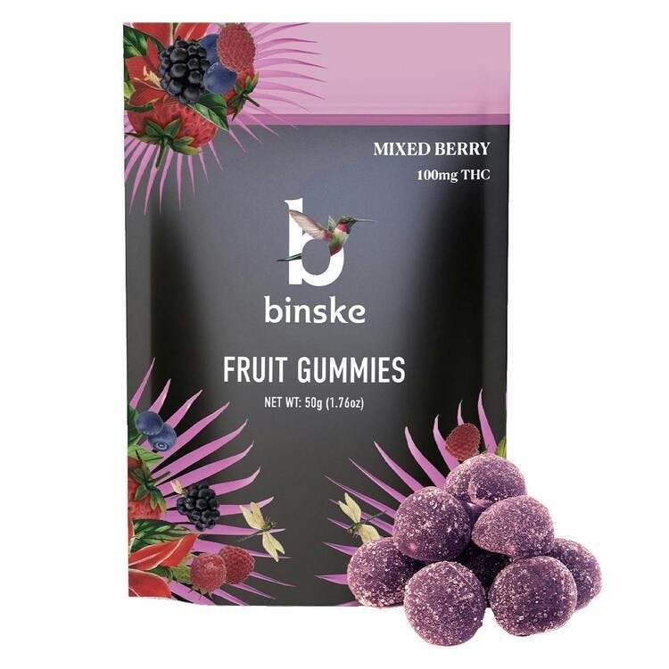 Binske: Mixed Berry - Fruit Gummies 10pk 100mg