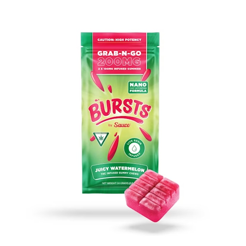 Sauce Bursts | 200mg Rosin Gummies | Juicy Watermelon