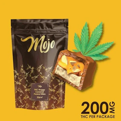Mojo - 200mg Chocolate Bites - Nuggy Caramel Peanut (H)